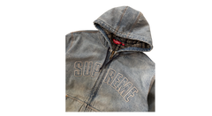 Supreme Reflective Arc Hooded Work Jacket Denim (P)