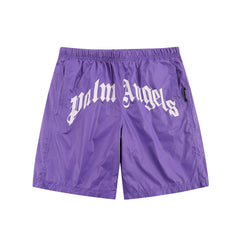 Palm Angel quick drying fabric Angels letter print men's and women's summer thin shorts casual five quarter pants (2)