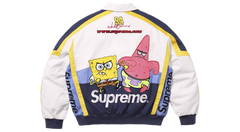 Supreme x SpongeBob SquarePants Jeff Hamilton Racing Jacket White