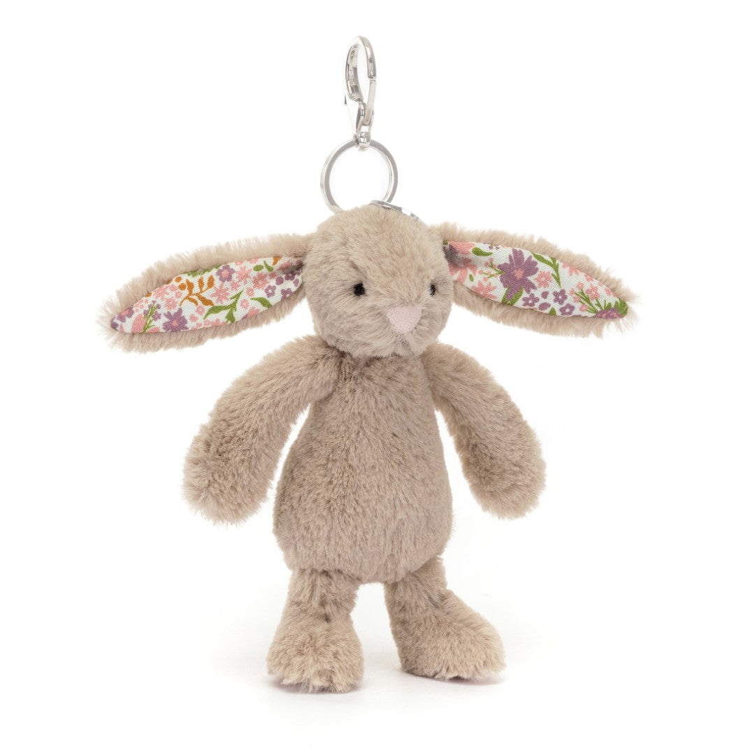 Jellycat Bashful Blossom Beige Bunny 'Petal' Bag Charm