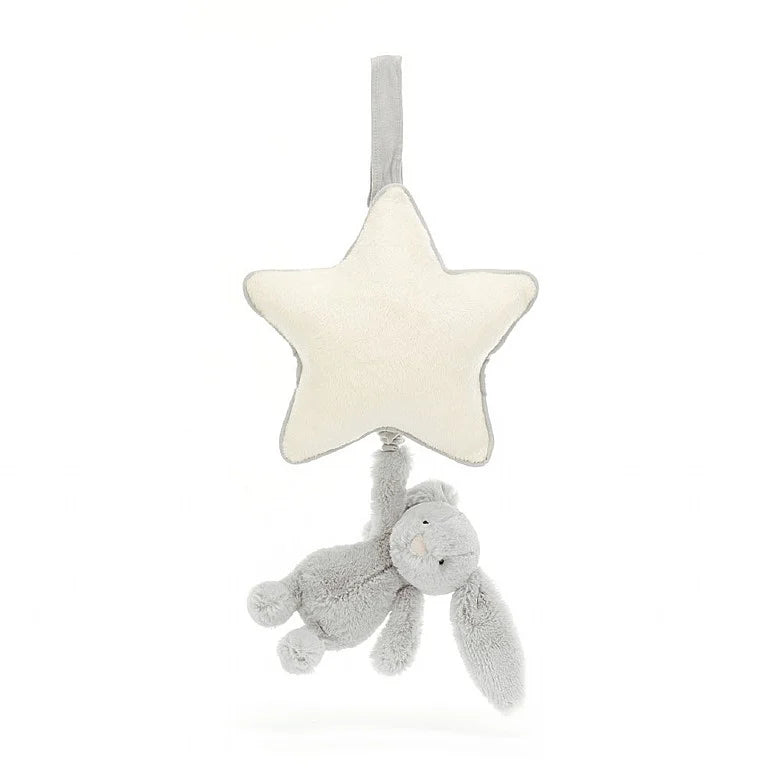 Jellycat Bashful Grey Bunny Musical Pull
