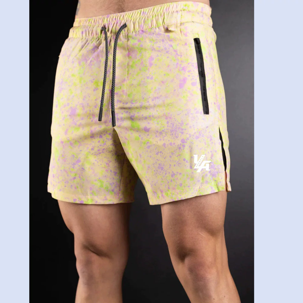 Youngla Summer Men's Sports Shorts Summer Outdoor Beach Shorts Knee High Running Speed Dry Fitness Shorts