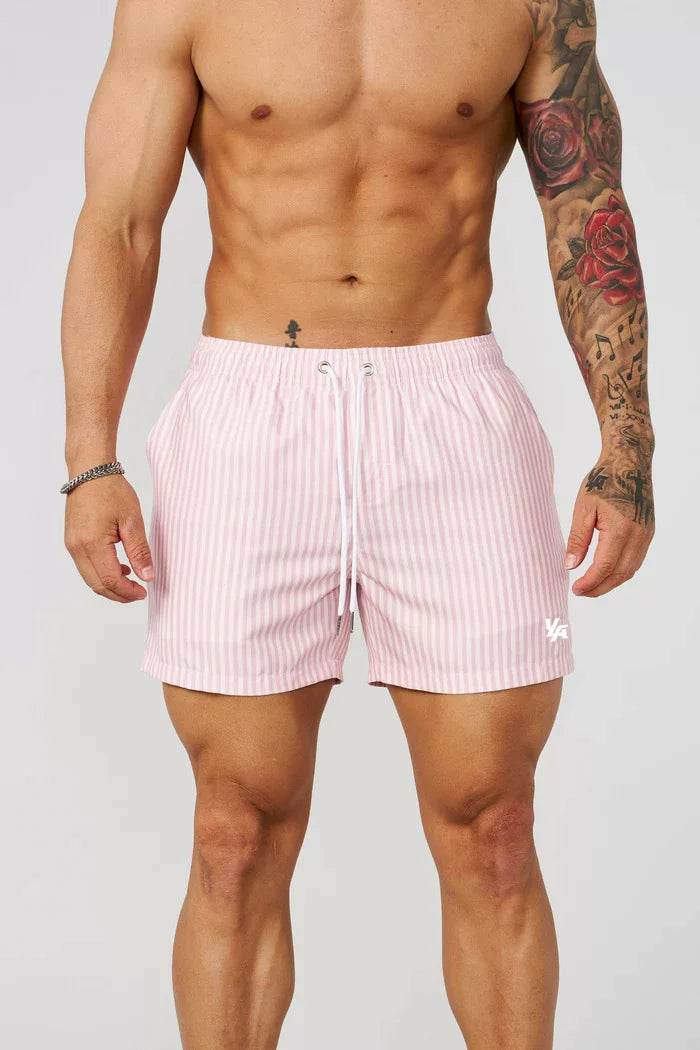 YONGLA American men's shorts for jogging, fitness, quick drying, breathable, casual beach shorts, 4-point shorts