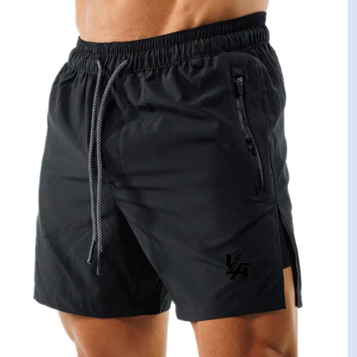 Youngla Summer Men's Sports Shorts Summer Outdoor Beach Shorts Knee High Running Speed Dry Fitness Shorts