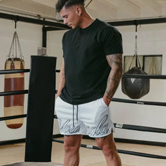 YOUNG LA Mesh Summer Shorts Men's Sports Fitness Leisure Beach Shorts Outdoor Running Training Quarters