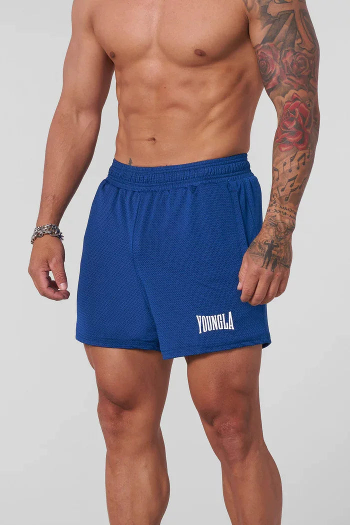 YOONGLA Summer Men's Shorts Jogger Muscle Exercise Fitness Mesh Quick Drying Breathable Training Beach Pants