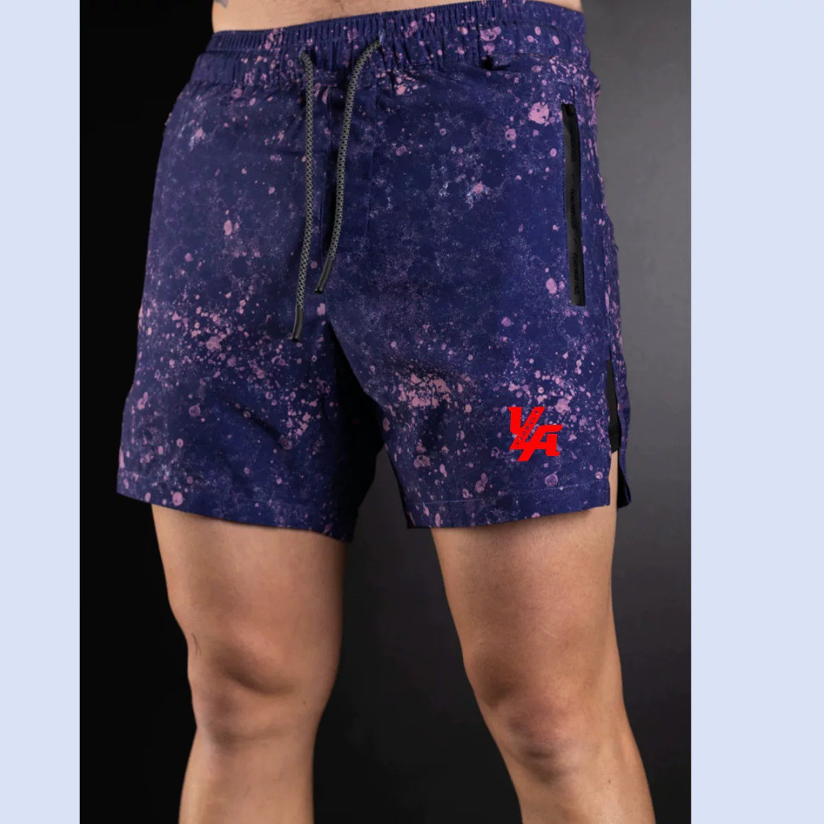 Youngla Summer Men's Sports Shorts Summer Outdoor Beach Shorts Knee High Running Speed Dry Fitness Shorts
