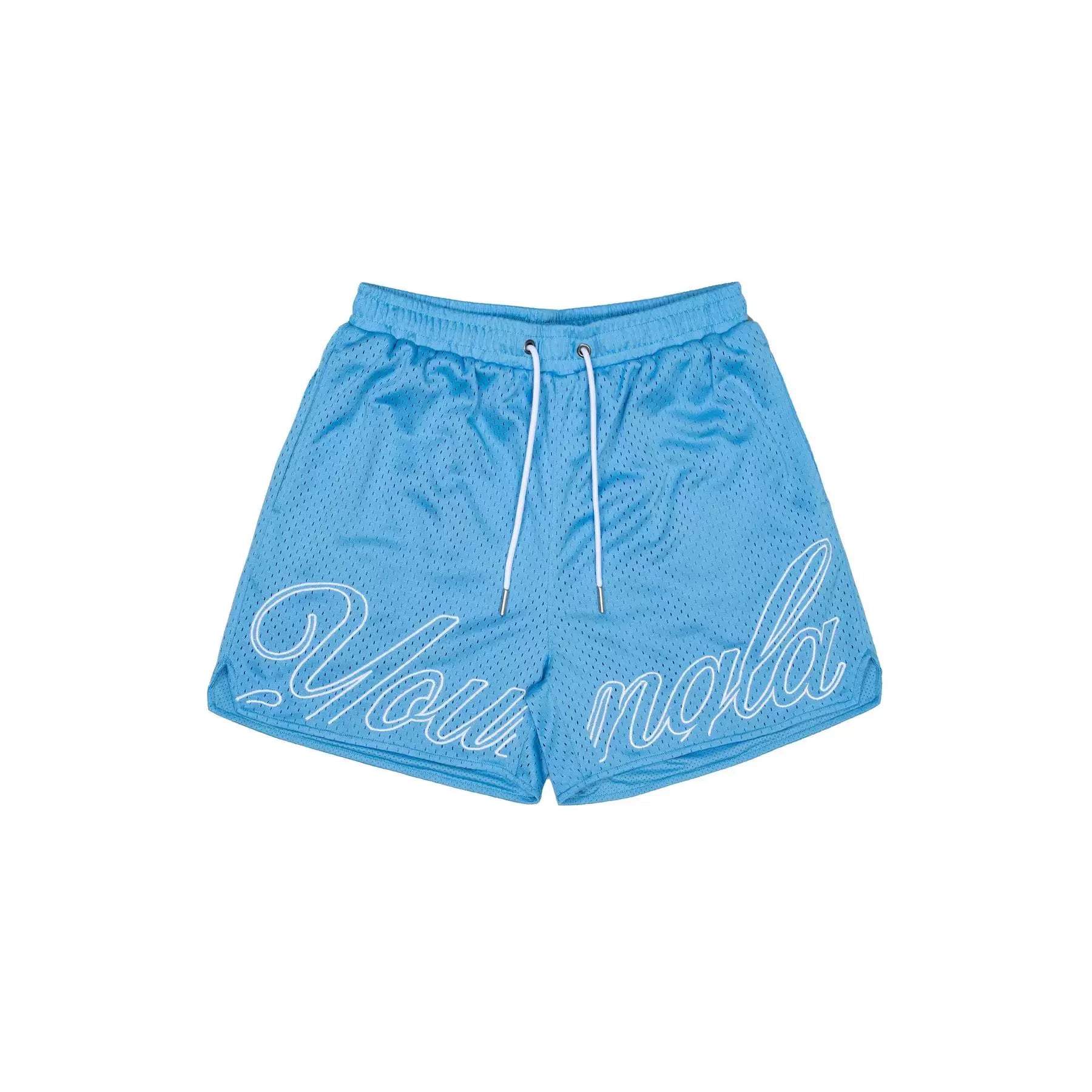 YOUNG LA Mesh Summer Shorts Men's Sports Fitness Leisure Beach Shorts Outdoor Running Training Quarters