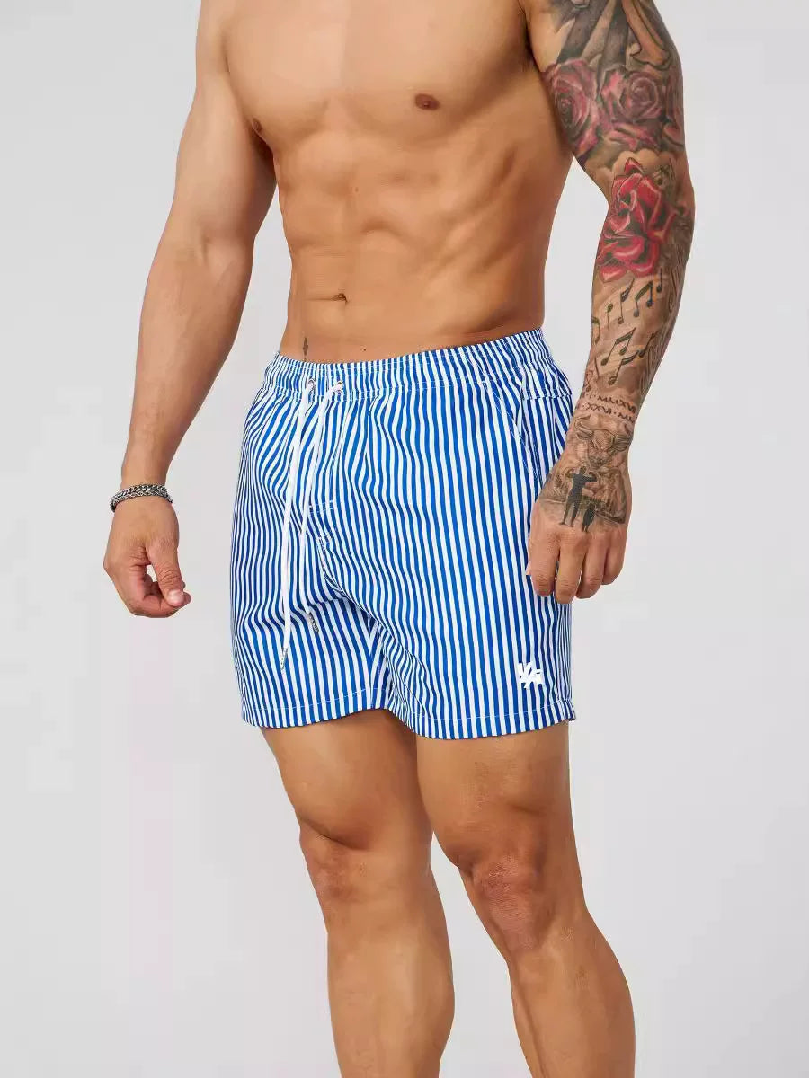 YONGLA American men's shorts for jogging, fitness, quick drying, breathable, casual beach shorts, 4-point shorts