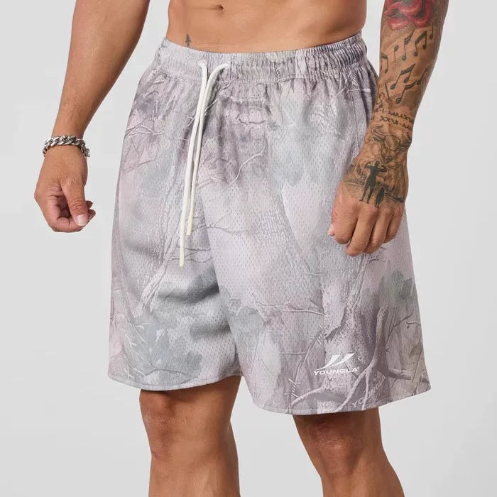 YOONGLA Summer New Men's 3D Full Print Shorts, Jogger Sports Fitness Quick Drying Breathable Training Beach Pants