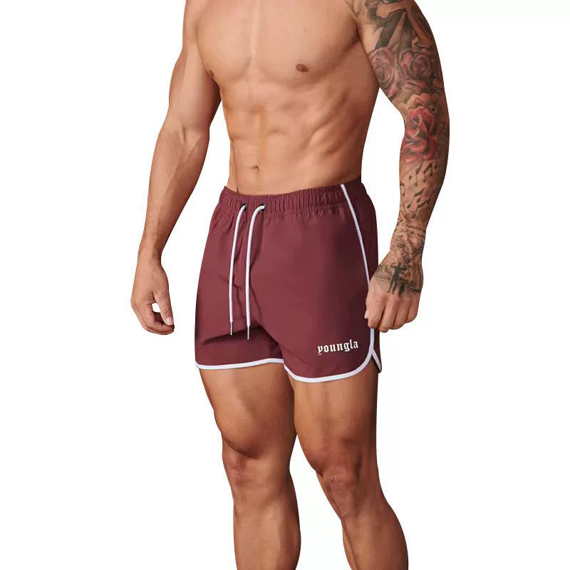 YOONGLA's new men's quick drying sports shorts, fitness three part thin, casual breathable marathon training pants