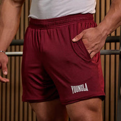 YOONGLA Summer Men's Shorts Jogger Muscle Exercise Fitness Mesh Quick Drying Breathable Training Beach Pants
