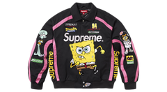 Supreme x SpongeBob SquarePants Jeff Hamilton Racing Jacket Black