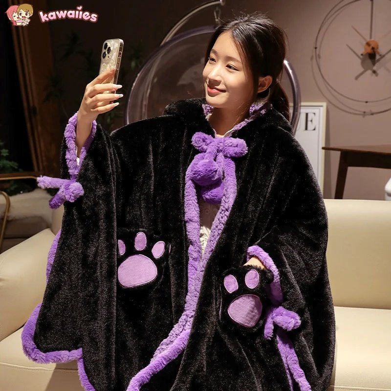 Fluffy Capybara Cloak Hooded Blanket Cape