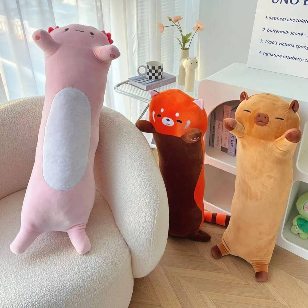 Kawaiies® Long Snuggly Chai Red Panda Axolotl Capybara Plushies