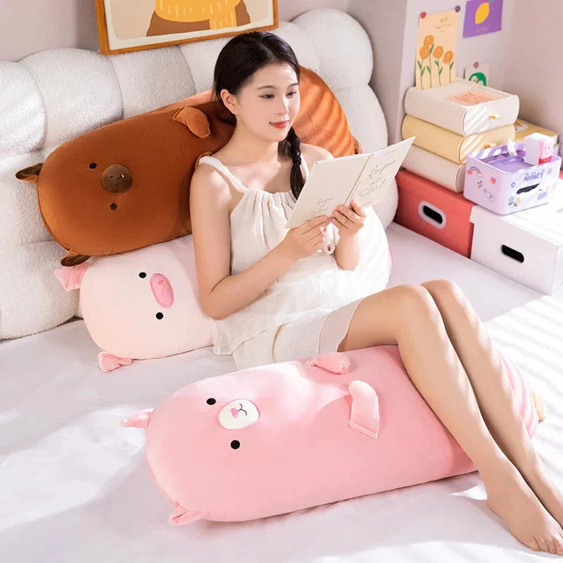 Long Snuggle Buddies Capybara Alpaca Pig Plushie