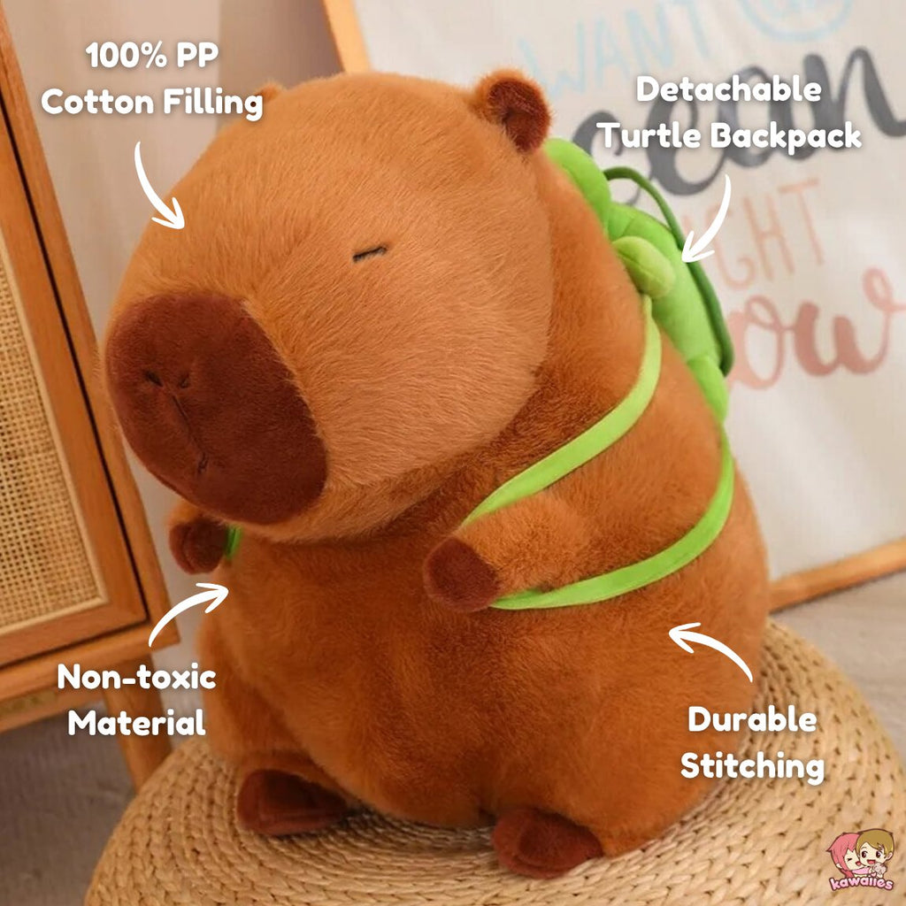 The Adorable Capybara Turtle Back Pack Plushies